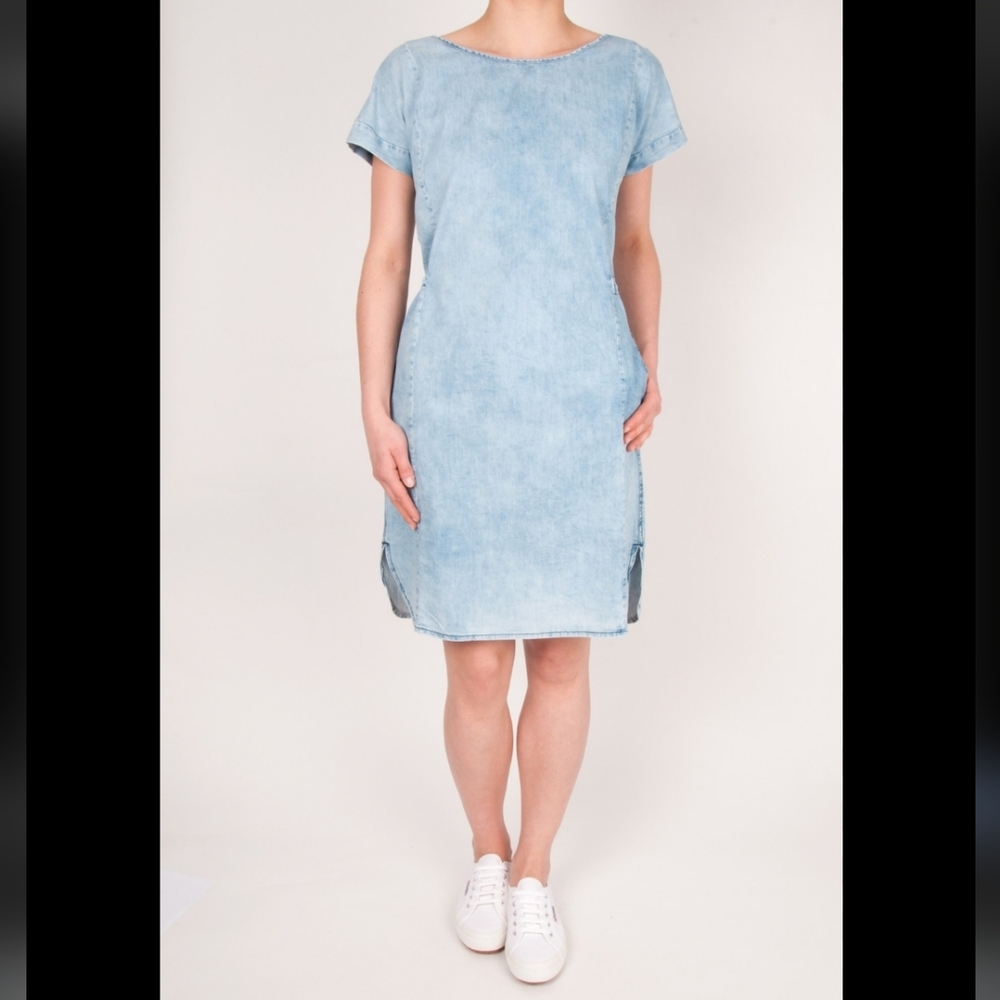 Sandwich_ Light Blue Washed Denim Cotton Pockets Jean Dress Size 36
